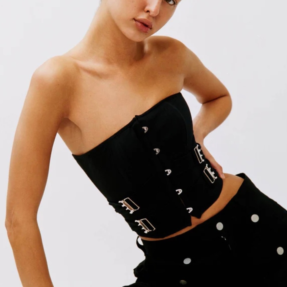 With Jean Corset Top NWT 🖤